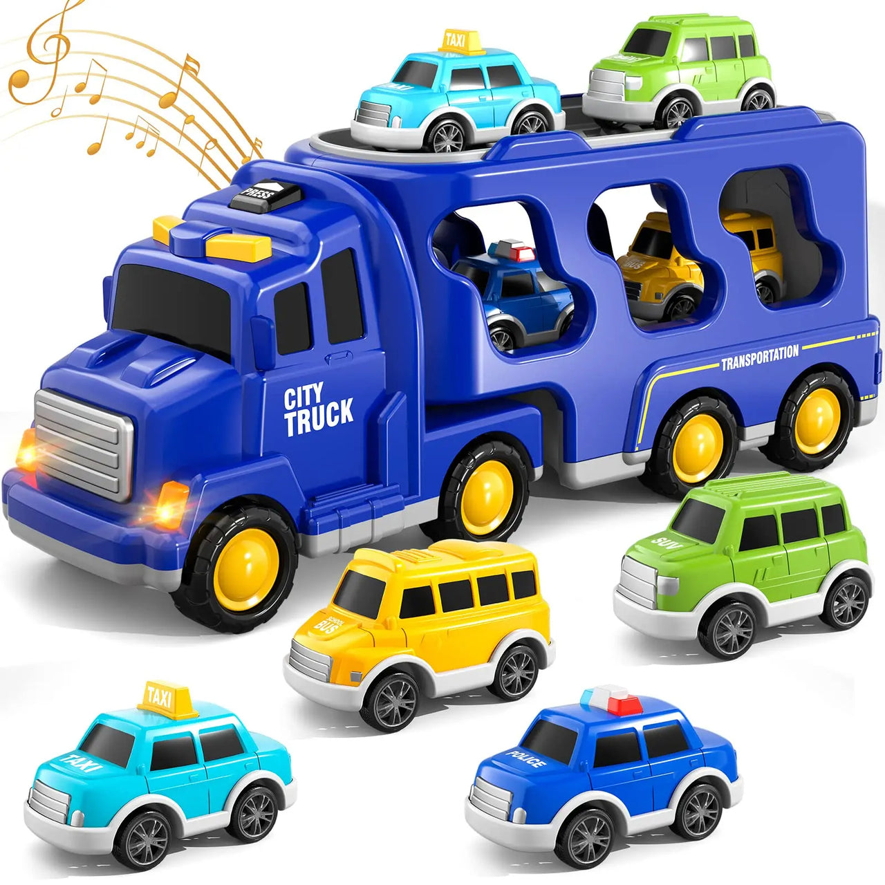 Magic Car City - godsvogn med lys og musik