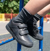 MonoWalk – Let og slidstærk - Sneakers i læder med velcroremme
