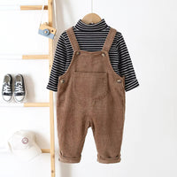 Thumbnail for TinyTrend – Komfortabel og stilfuld – Ribstof-hagesmækbukser