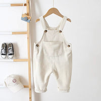 Thumbnail for TinyTrend – Komfortabel og stilfuld – Ribstof-hagesmækbukser