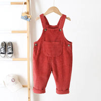 Thumbnail for TinyTrend – Komfortabel og stilfuld – Ribstof-hagesmækbukser