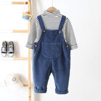 Thumbnail for TinyTrend – Komfortabel og stilfuld – Ribstof-hagesmækbukser