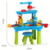 Thumbnail for AquaPlay – Sommersjov og opdagelse – Legebord med 3 lag sand og vand