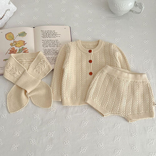 Mini Fashion™ - Sødt look - Strikket Tøjsæt