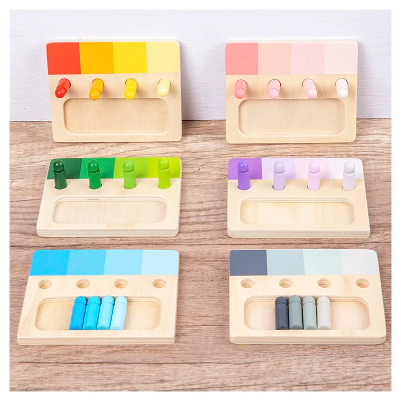 Woods™ - farverig Montessori - sjov læringstavle