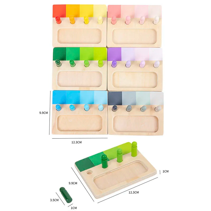Woods™ - farverig Montessori - sjov læringstavle