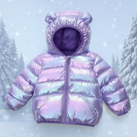 Thumbnail for CuddleCoat – Tykt vatteret jakke med bjørnehætte