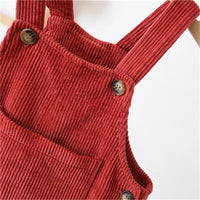 Thumbnail for TinyTrend – Komfortabel og stilfuld – Ribstof-hagesmækbukser
