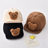 Mini Fashion - Cool & sød - Corduroy børnehat med bjørn