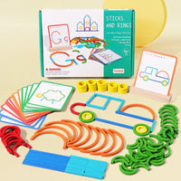 Thumbnail for Sticks & Rings – Slank og kreativ – Puslespil med former i træ
