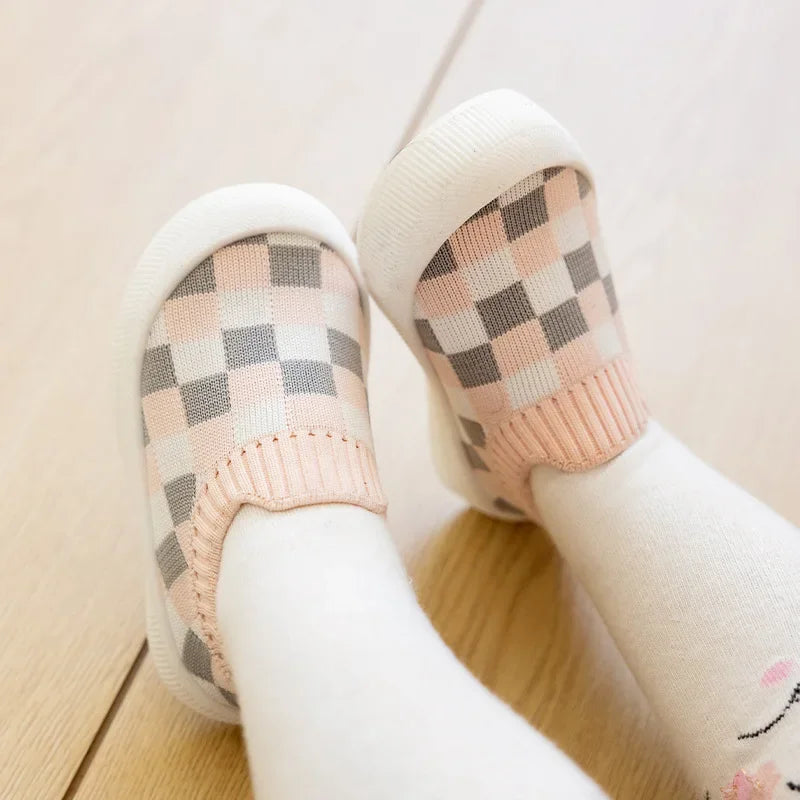 Mini Fashion™ - Blokeret mønster - Fleksibel slip-on-sko