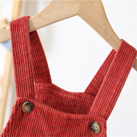 Thumbnail for TinyTrend – Komfortabel og stilfuld – Ribstof-hagesmækbukser