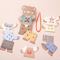 Thumbnail for ThreadBear – Sød & lærerig – Montessori-trælegetøj Bjørn
