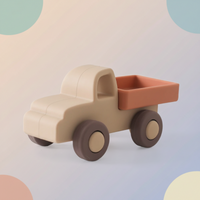 Thumbnail for Montessori Silicone Toy Car – Sikker & bidvenlig – Bidelegetøj i form af et køretøj i silikone