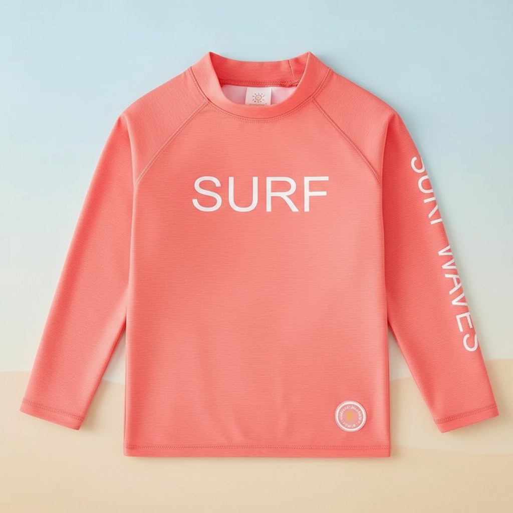 SunShield – Beskyttende og fleksibel – Surf-shirt til børn med lange ærmer og UPF 50+