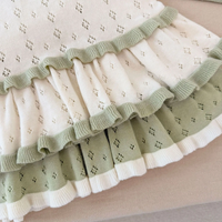 Thumbnail for MiniBelle – Elegant og blød – Strikket babykjole med flæsedetaljer
