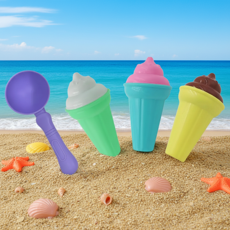 BeachFun – Sandleg & Kreativitet – Strand-is-skovl-legesæt