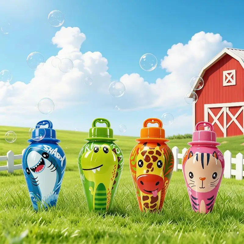 BubblePals – Munter & legende – Mini-boblemaskine med dyremotiv, der forhindrer spild