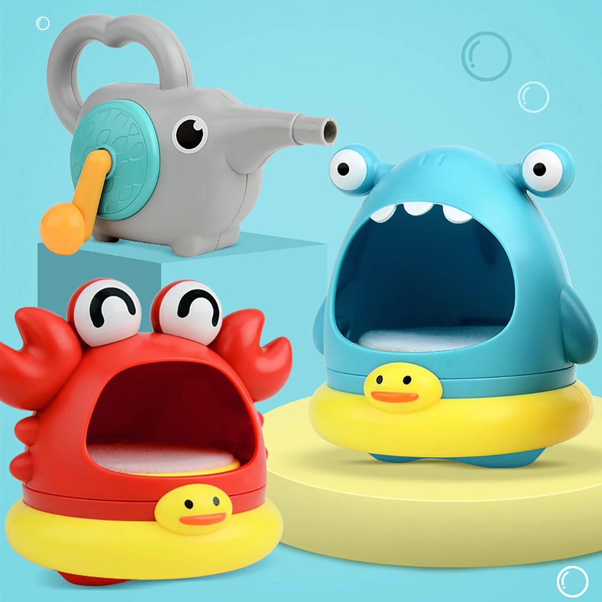 BubblePlay – Lærerigt & sjovt – Krabbe-boble-badelegetøj