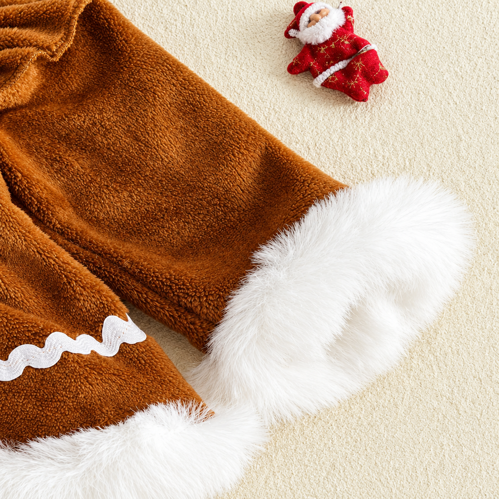 LittleGinger – Varm og festlig – Baby-julejumpsuit med hårbånd
