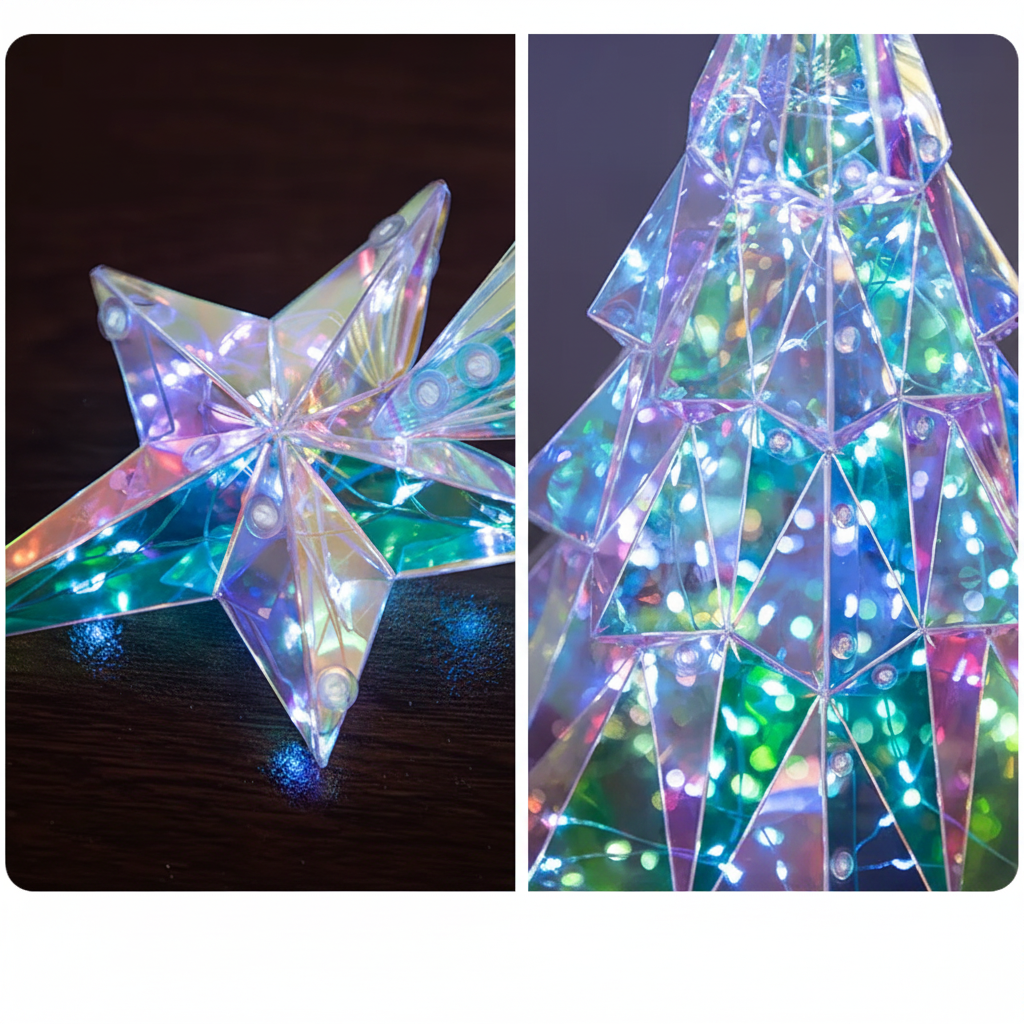 CrystalGlow – Festligt og stemningsfuldt – Dekorativ LED-juletræ