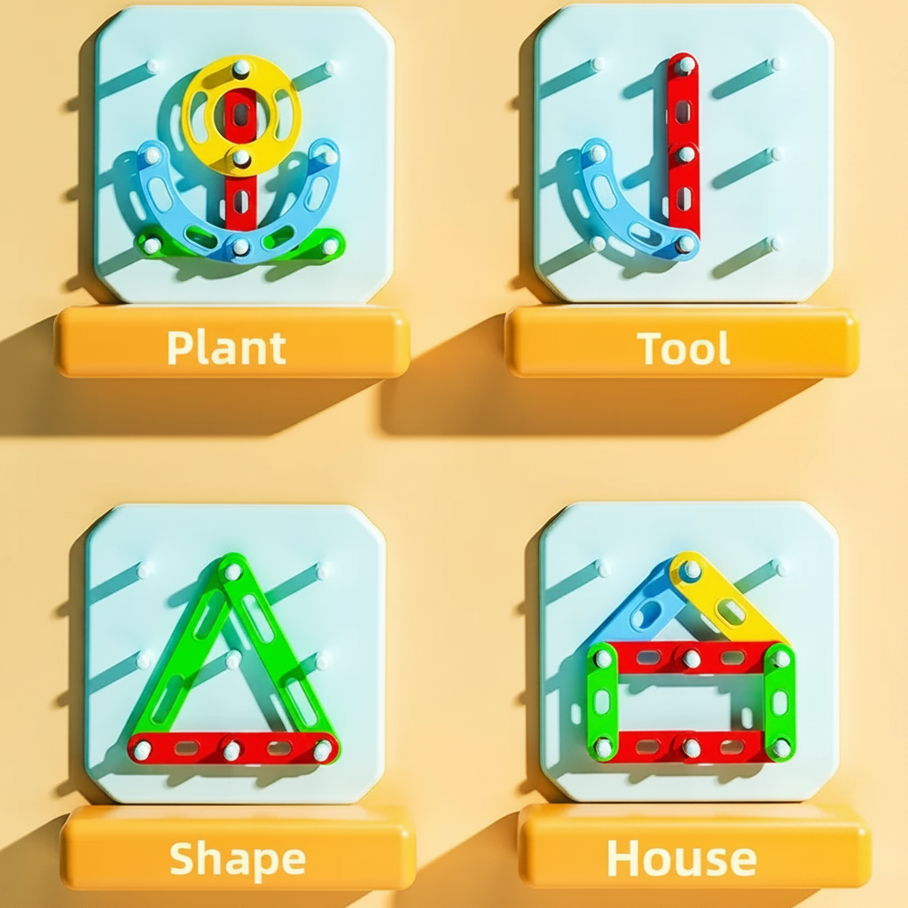 ShapeGenius – Kreativt & lærerigt – Geometrisk pegboard-puslespil