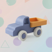 Thumbnail for Montessori Silicone Toy Car – Sikker & bidvenlig – Bidelegetøj i form af et køretøj i silikone