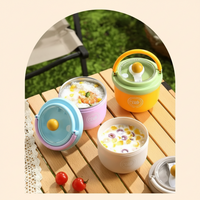 Thumbnail for MealMate – Praktisk og isoleret – Fritstål-frokostskål med ske