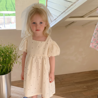 Thumbnail for LittleTwinkle – Blødt og behageligt – børnekjole med dobbelte sløjfer