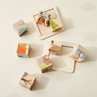 Thumbnail for WoodMind – Kreativt og lærerigt – 6-i-1 Montessori-dyrebrik med træbrikker