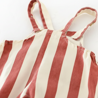 Thumbnail for Striped Overall Romper – Blødt & behageligt – Jumpsuit til børn