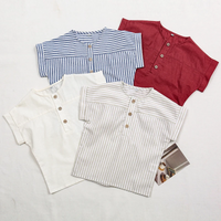 Thumbnail for LittleClassic – Elegant og behagelig – Linnedskjorte til drenge med knapdetaljer