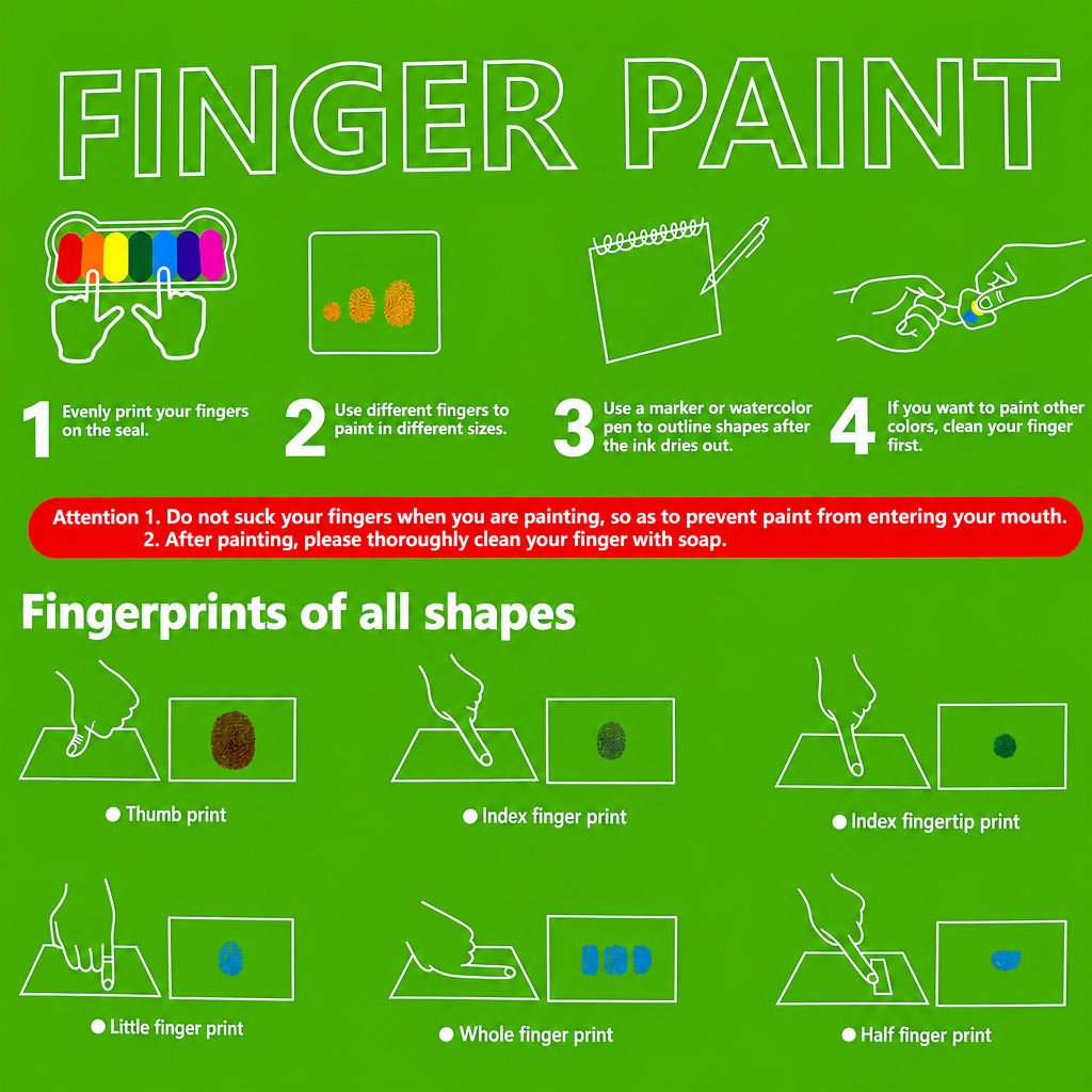 FingerArt – Kreativt & farverigt – Bog om fingermaling til børn