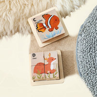 Thumbnail for WoodMind – Kreativt og lærerigt – 6-i-1 Montessori-dyrebrik med træbrikker