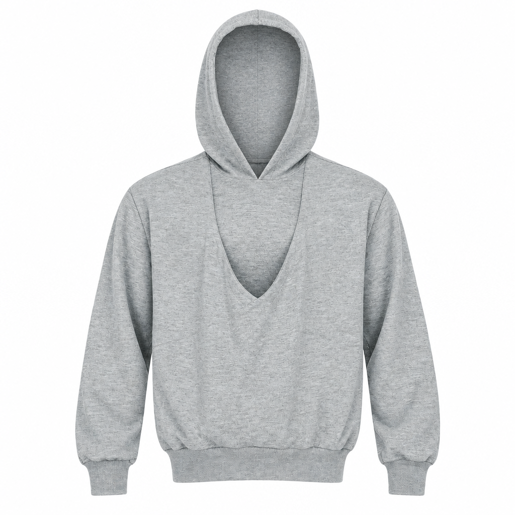 CuddleDad – Komfortabel og praktisk – Herre-hoodie med lomme til babyen