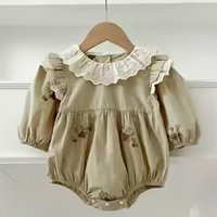 Thumbnail for Mini Fashion™ - Kjole - Beige mønsterKomfortabel og stilfuld - Forår Romper Kjoler Børn
