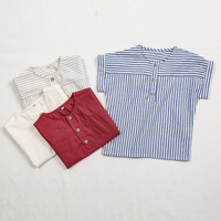 Thumbnail for LittleClassic – Elegant og behagelig – Linnedskjorte til drenge med knapdetaljer