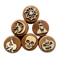 Thumbnail for WoodStamp – Montessori & Kreativt – 6 stk. leirstempler af træ