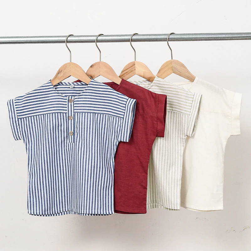 LittleClassic – Elegant og behagelig – Linnedskjorte til drenge med knapdetaljer