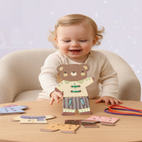 Thumbnail for ThreadBear – Sød & lærerig – Montessori-trælegetøj Bjørn