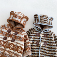 Thumbnail for LittleWarm – Hyggelig og stilfuld – Vinterfrakke med Fair Isle-mønster