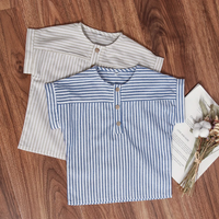 Thumbnail for LittleClassic – Elegant og behagelig – Linnedskjorte til drenge med knapdetaljer