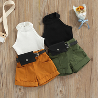 Thumbnail for MiniFashionista – Elegant & Trends – Pigesæt med top, shorts og hoftetaske