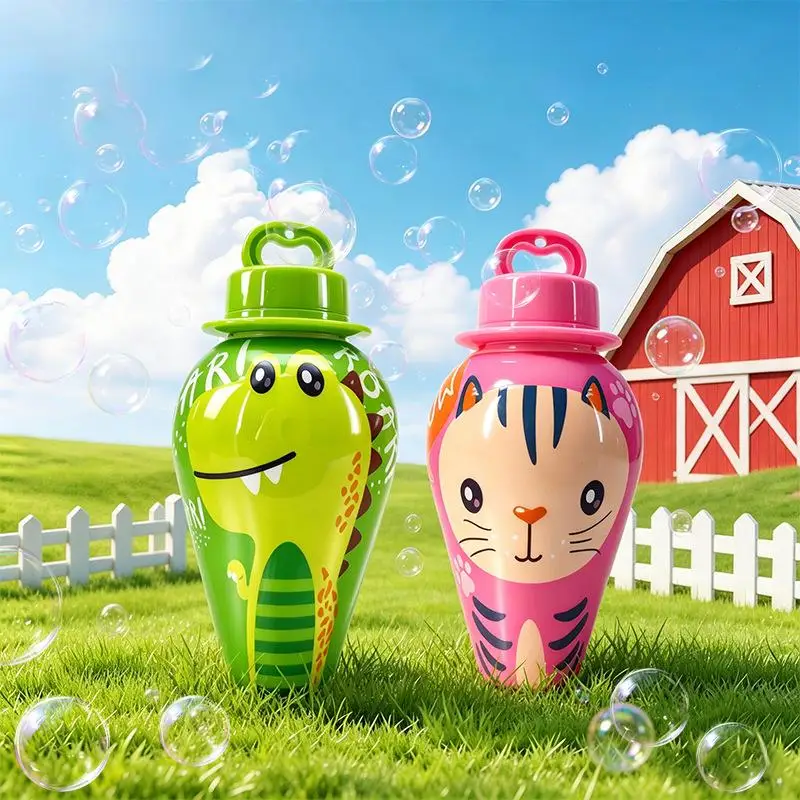 BubblePals – Munter & legende – Mini-boblemaskine med dyremotiv, der forhindrer spild
