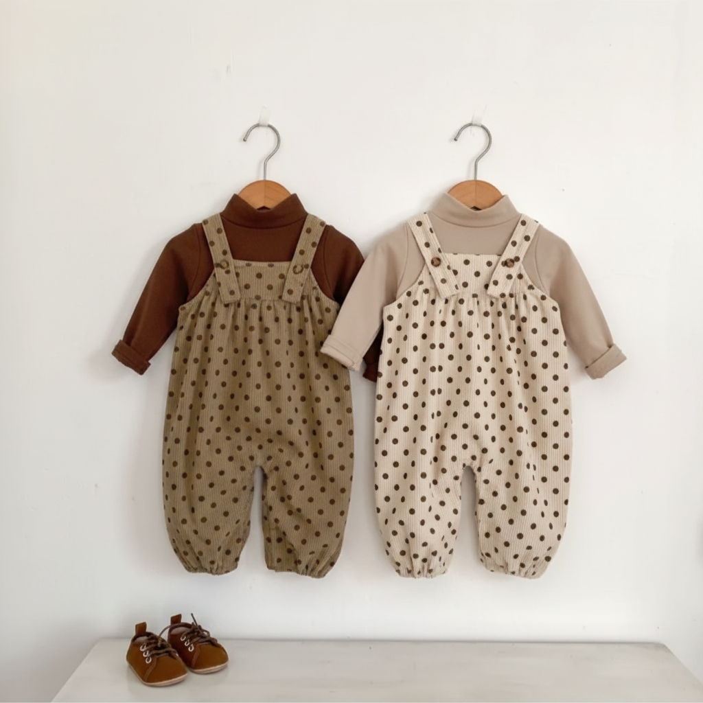 BabyBloom – Sød & behagelig – Jumpsuit med prikket mønster