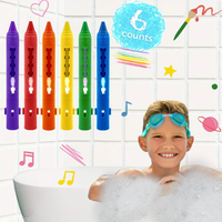 Thumbnail for DoodleBath – Farverigt og legesygt – 6-delt sæt badekridt