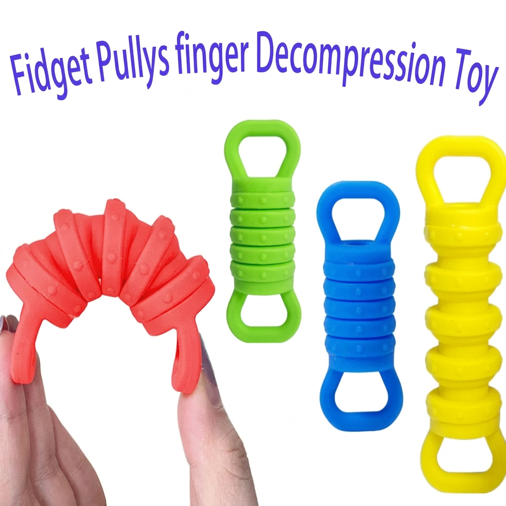 Plungy – Elastisk & sensorisk – Fidget-legetøj af silikone (sæt med 4)