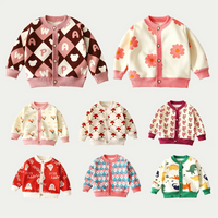 Thumbnail for CozyCardi – Blød & Varm – Strikket Cardigan med Søde Prints