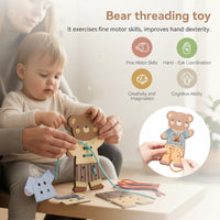 Thumbnail for ThreadBear – Sød & lærerig – Montessori-trælegetøj Bjørn