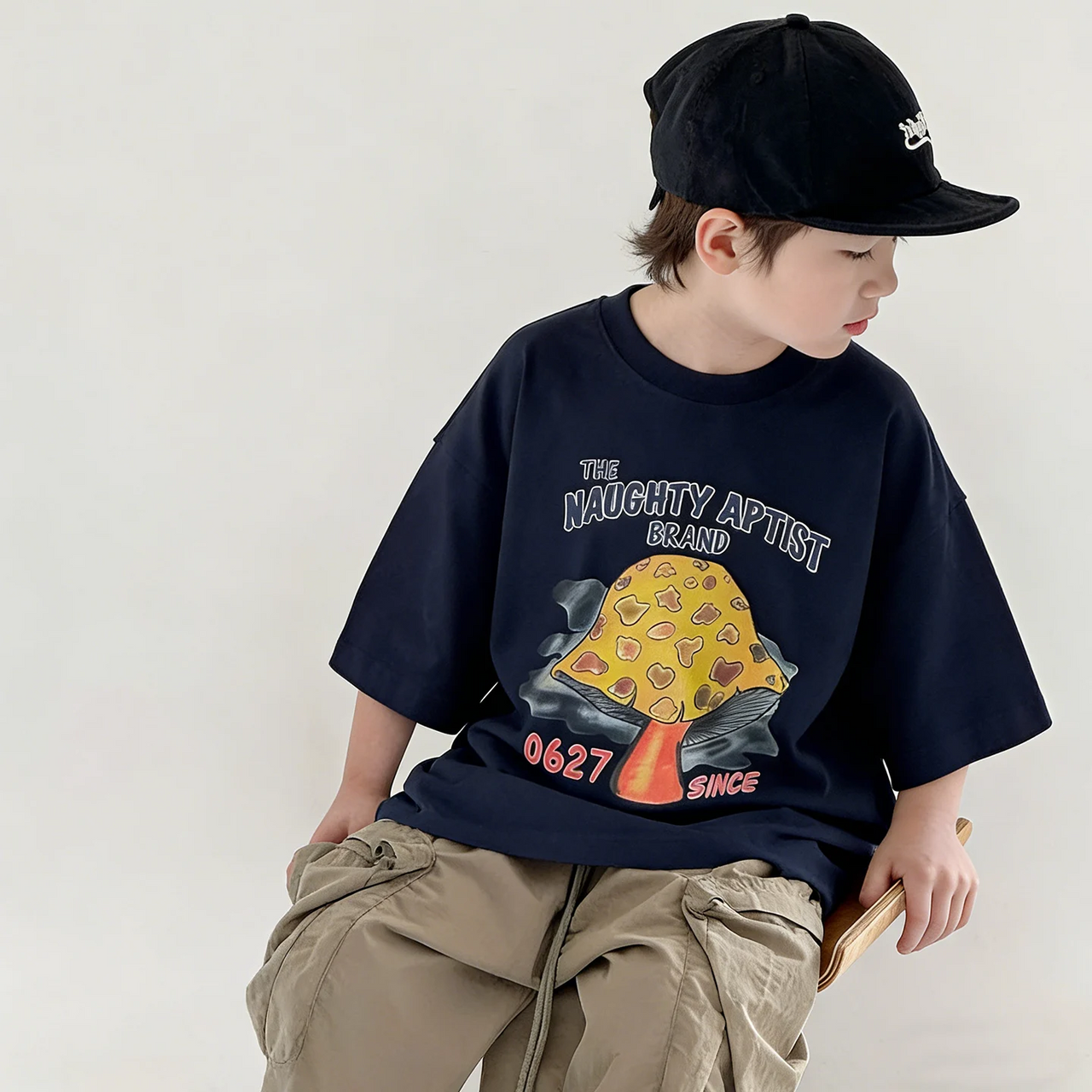 MushroomPlay – Casual & Streetwear – Oversized T-shirt med svampemotiv